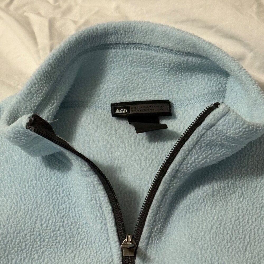 Vintage REI Womens Blue Fleece Full Zip Jacket Outdoor Size M Medium - Picture 3 of 8